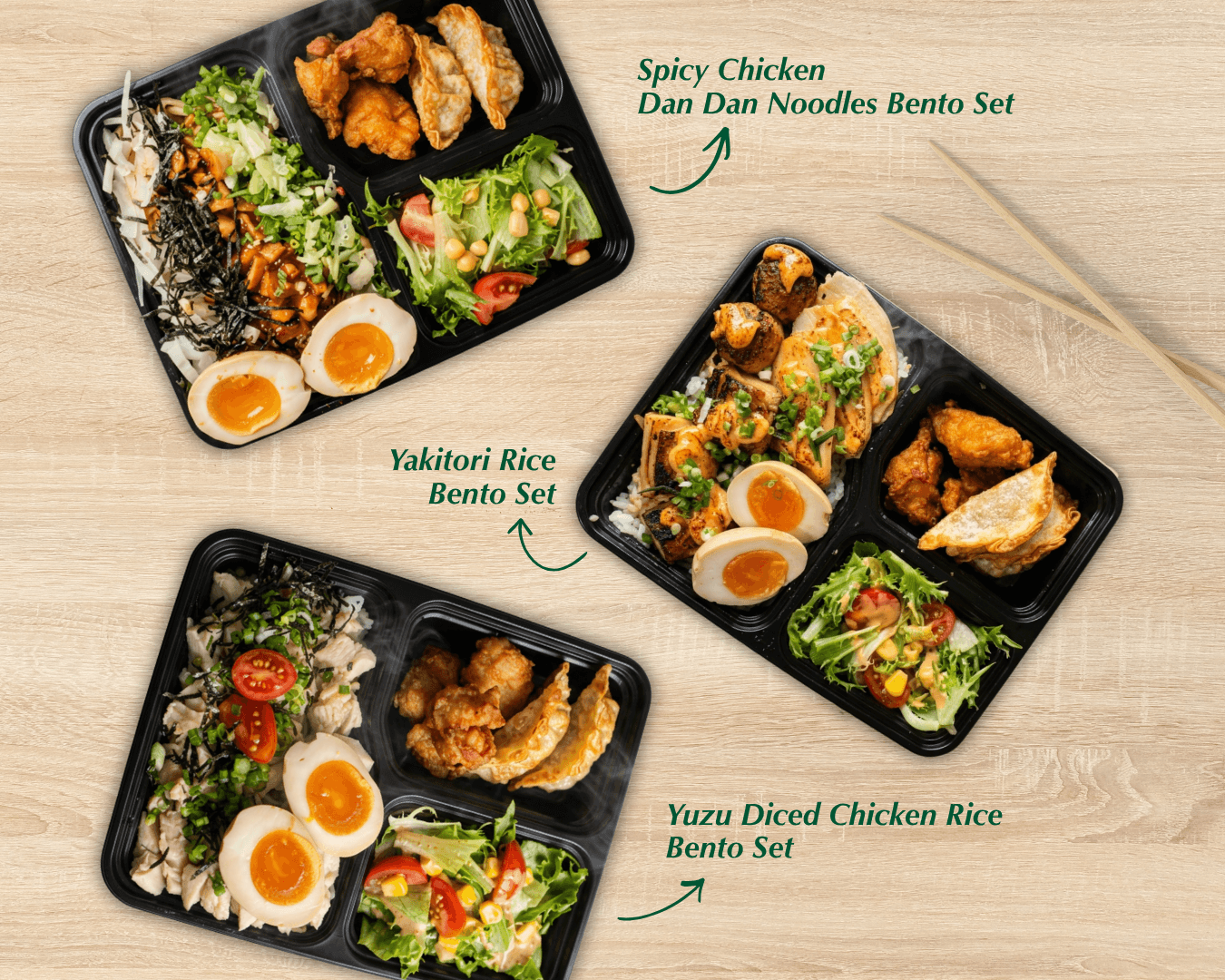 Special Deal: Enjoy FREE soft drinks with a minimum purchase of 10 bentos!!